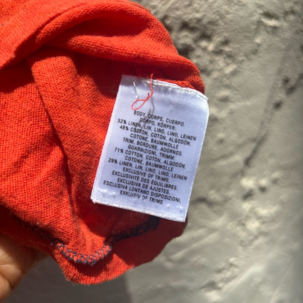 Anthropologie Meadow Rue Orange Smocked Embellished Tank Top - Picture 5 of 8